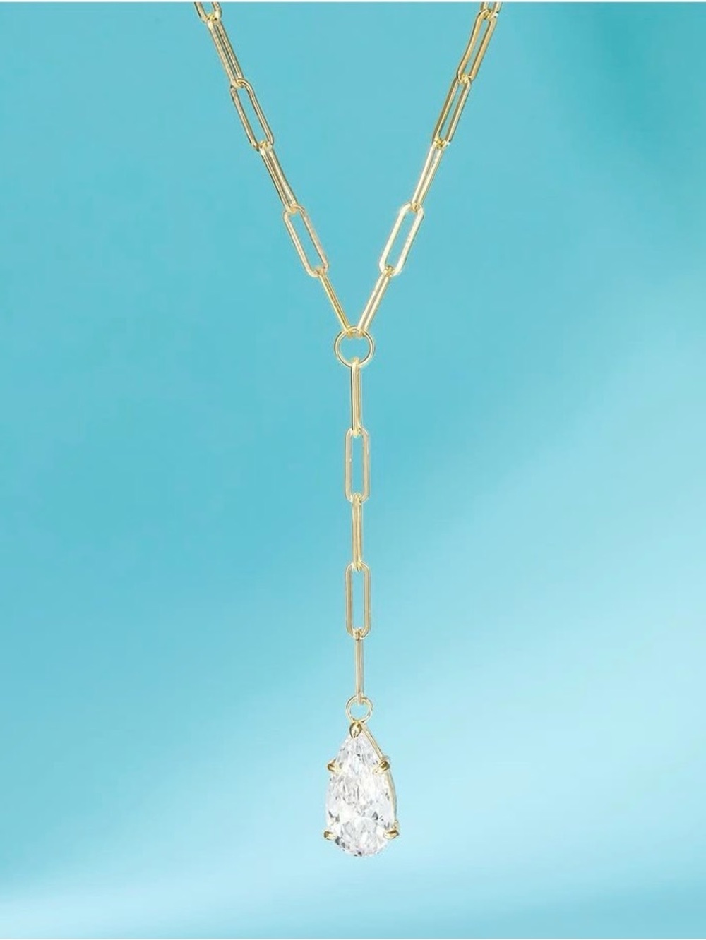 Melinda Maria Baby Samantha Teardrop Lariat Gold